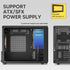 Vetroo M06 Micro-ATX Computer Case Gaming PC Case, Strong Cooling Mesh, Adjustable Power Supply Height, Supports up to 240mm Water Cooler & 5 x 120mm Fans, Compact Size