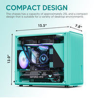 Vetroo M06 Gaming PC Case – Compact High Airflow Micro-ATX / Mini-ITX Chassis with Mesh Front & Modern Design