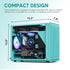 Vetroo M06 Micro-ATX Computer Case Gaming PC Case, Strong Cooling Mesh, Adjustable Power Supply Height, Supports up to 240mm Water Cooler & 5 x 120mm Fans, Compact Size