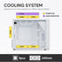 Vetroo M06 Micro-ATX Computer Case Gaming PC Case, Strong Cooling Mesh, Adjustable Power Supply Height, Supports up to 240mm Water Cooler & 5 x 120mm Fans, Compact Size