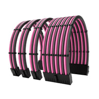 Vetroo Customization Mod Sleeved Power Supply PSU Cable Extension Kit – Black & Pink