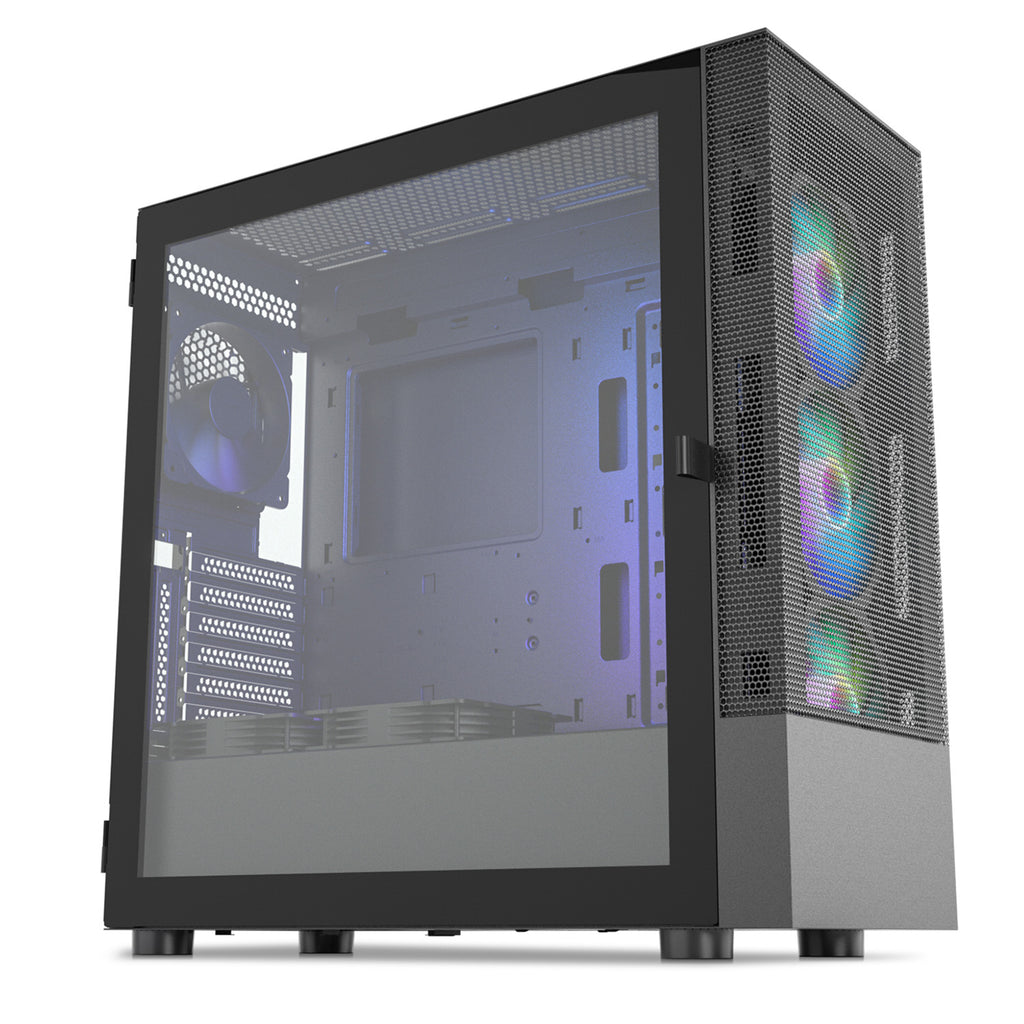 Vetroo Mid-Tower ATX Gaming PC Case w/ 6x 120mm Fans