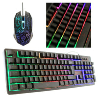 Vetroo Rainbow LED Gaming Keyboard and Mouse Set